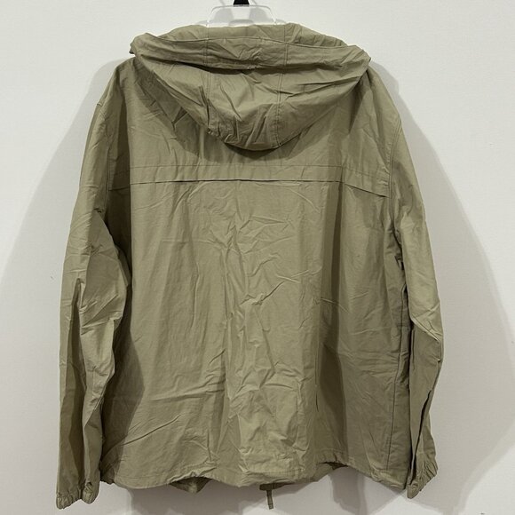 90s Y2K Columbia Dad Jacket Tan Lightweight Hooded Jacket Zip Pockets Mens 2XL - Picture 12 of 14